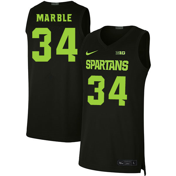 2020 Men #34 Julius Marble Michigan State Spartans College Basketball Jerseys Sale-Black